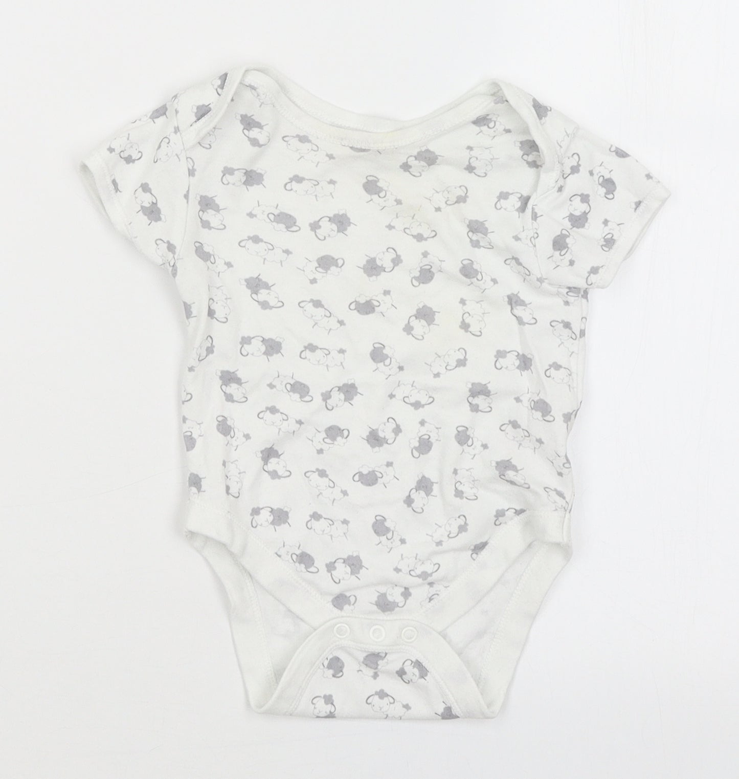 Early Days Baby White   Romper One-Piece Size 6-9 Months  - Sheep