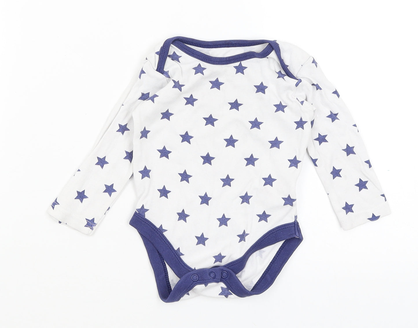 Debenhams Baby White   Romper One-Piece Size 6-9 Months  - Stars