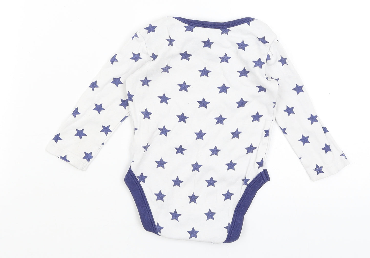 Debenhams Baby White   Romper One-Piece Size 6-9 Months  - Stars