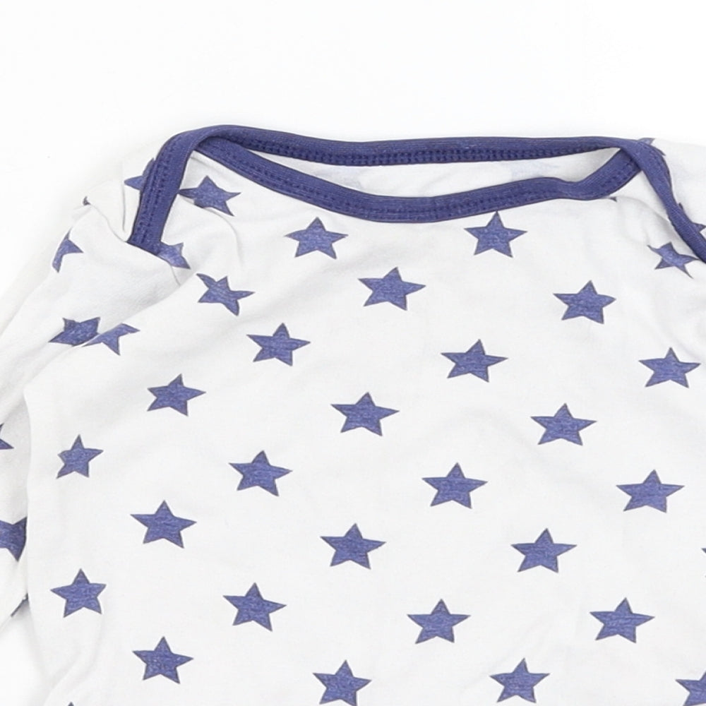 Debenhams Baby White   Romper One-Piece Size 6-9 Months  - Stars
