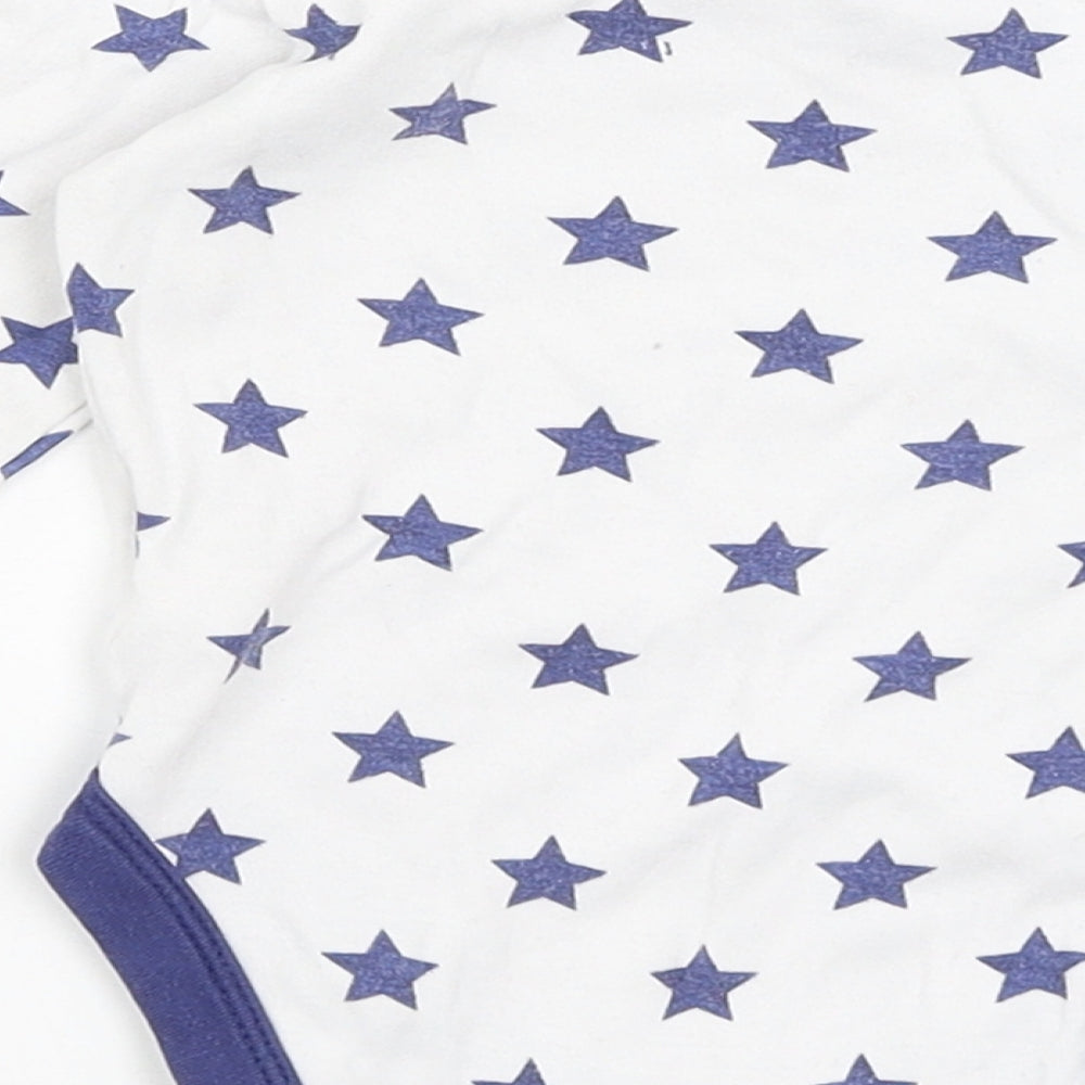 Debenhams Baby White   Romper One-Piece Size 6-9 Months  - Stars