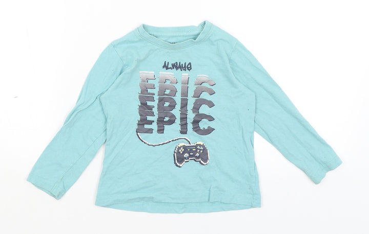 Primark Boys Blue   Basic T-Shirt Size 2-3 Years  - Always Epic