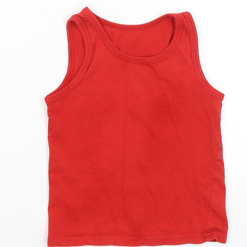 George Boys Red   Basic Tank Size 3-4 Years