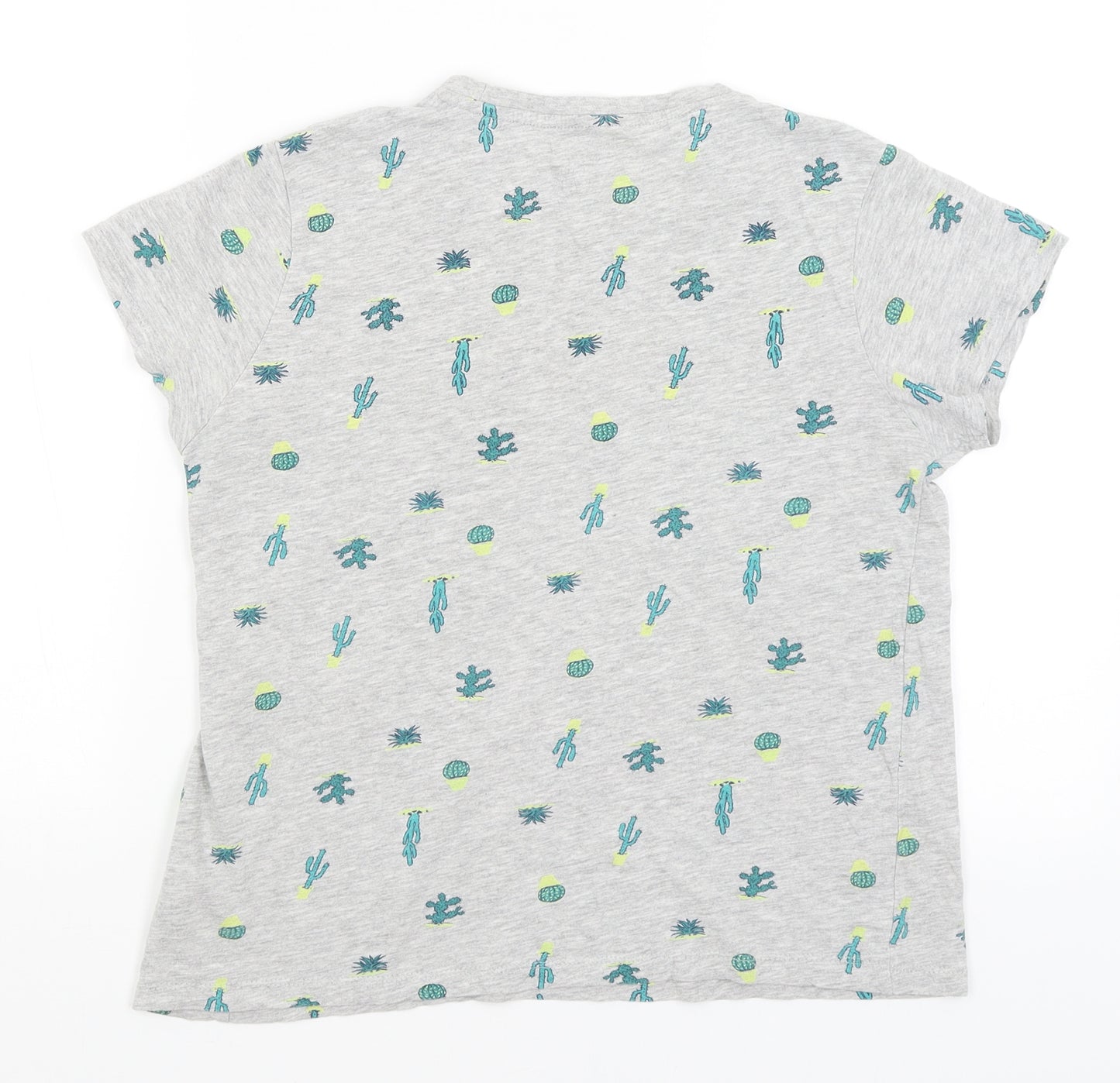 Primark Womens Grey   Basic T-Shirt Size M  - Cacti