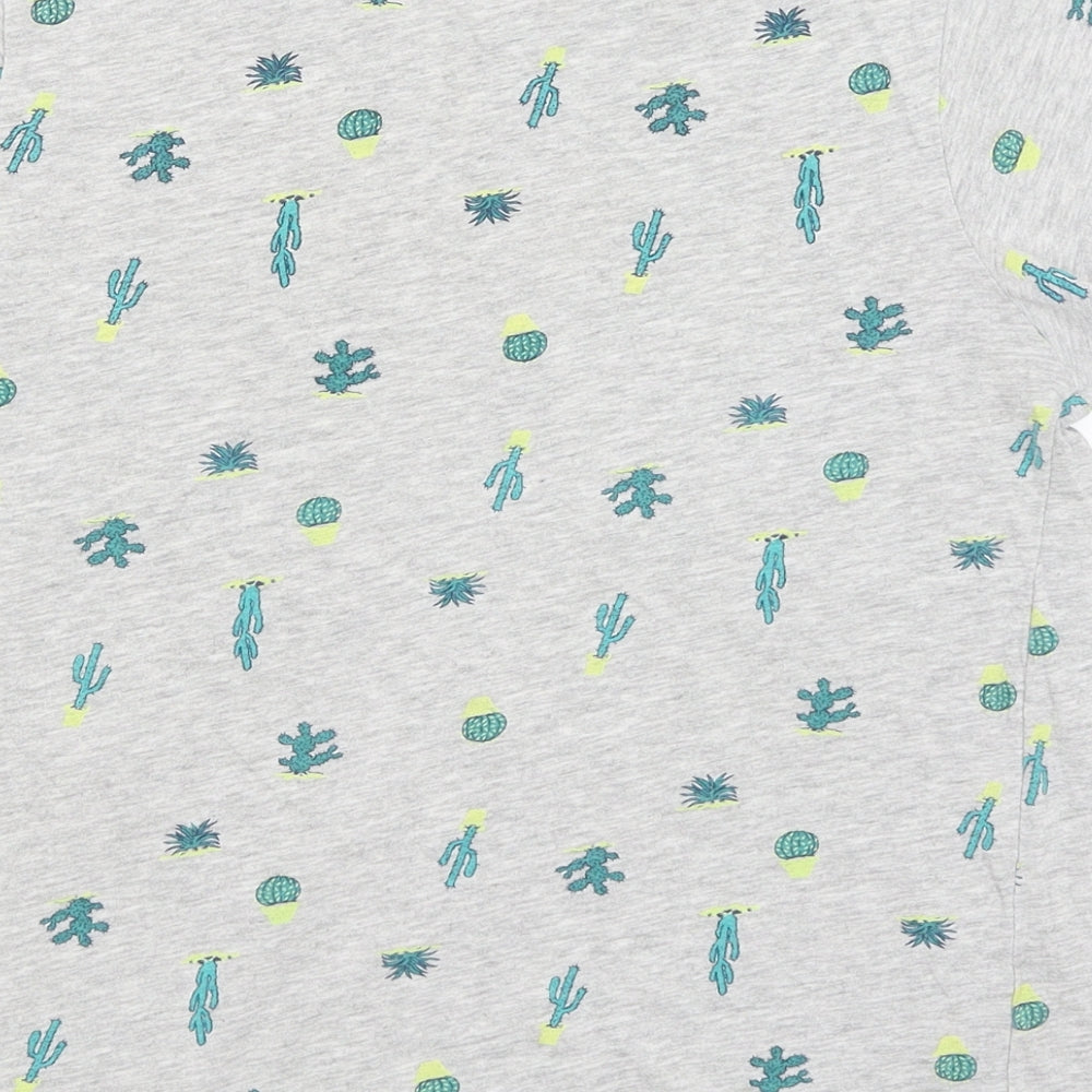 Primark Womens Grey   Basic T-Shirt Size M  - Cacti