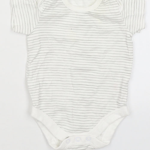 TU Baby White Striped  Romper One-Piece Size 0-3 Months