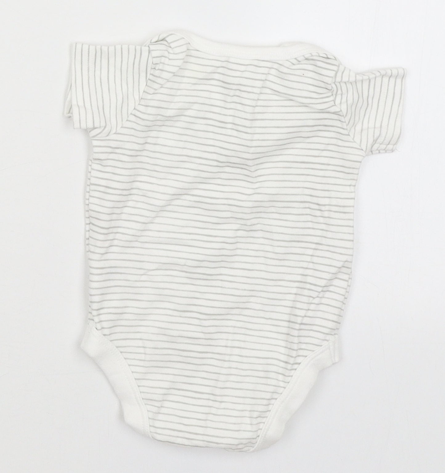 TU Baby White Striped  Romper One-Piece Size 0-3 Months