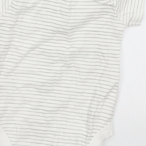 TU Baby White Striped  Romper One-Piece Size 0-3 Months