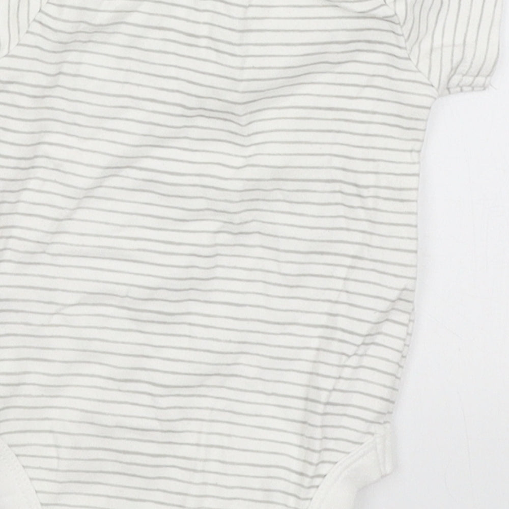 TU Baby White Striped  Romper One-Piece Size 0-3 Months