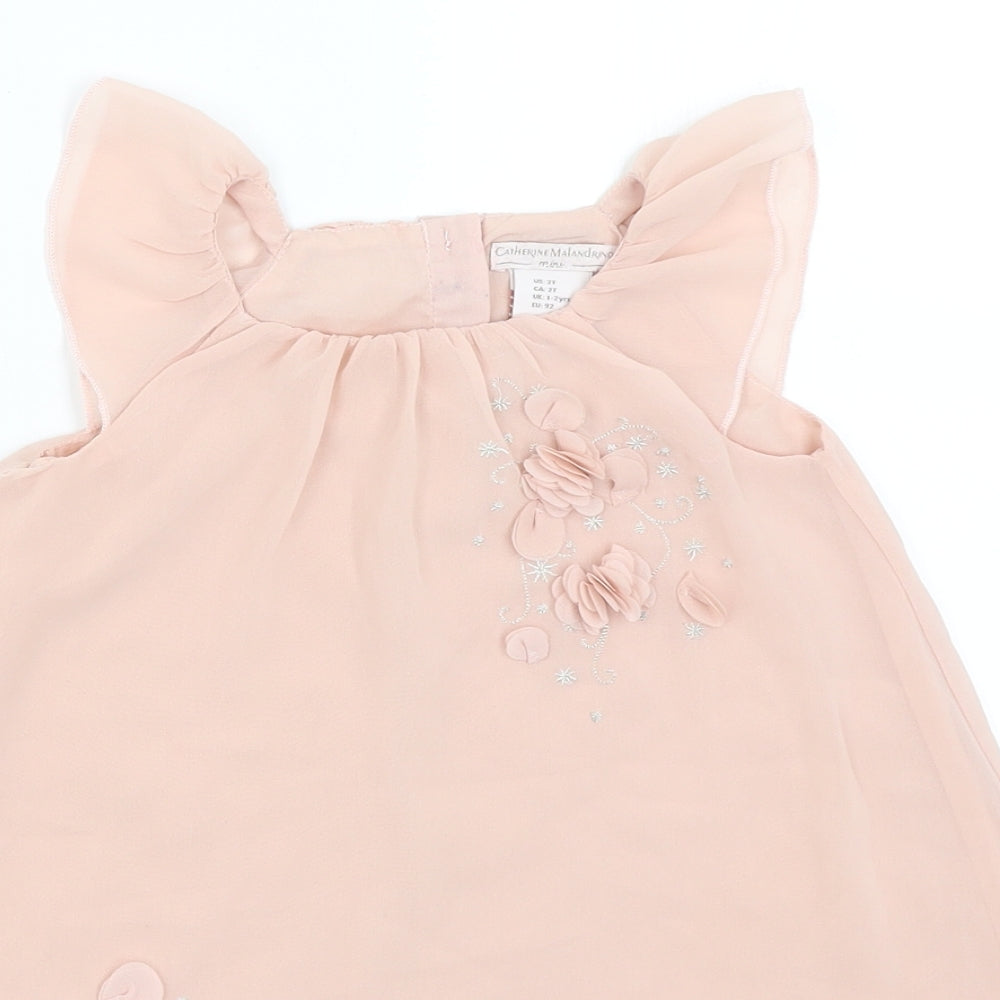 Catherine Malandrino Girls Pink   A-Line  Size 2 Years