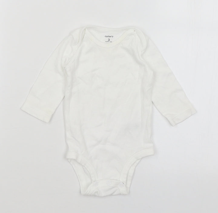 Carters Baby White   Romper One-Piece Size 0-3 Months