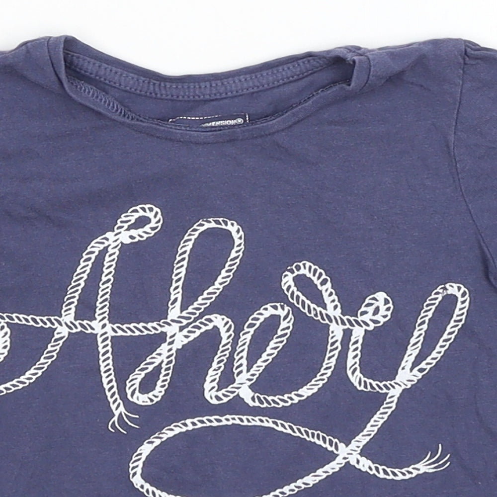 Young Dimension Girls Blue   Basic T-Shirt Size 2-3 Years  - Ahoy