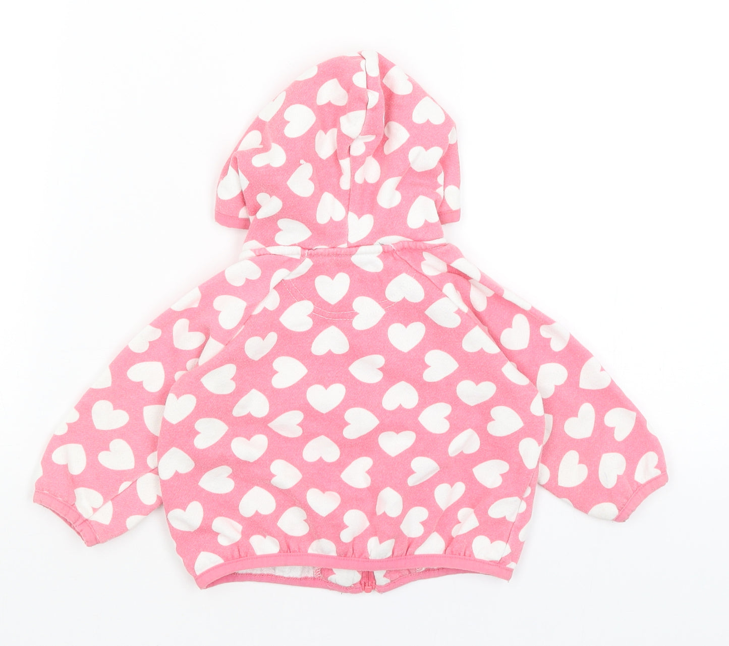 Joe Fresh Baby Pink   Full Zip Jumper Size 12-18 Months  - Hearts