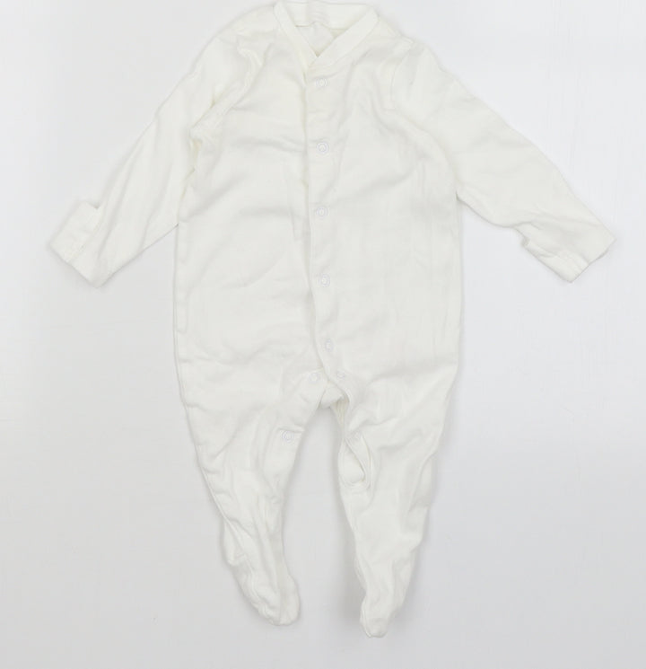 TU Baby White Babygrow One-Piece Size 0-3 Months