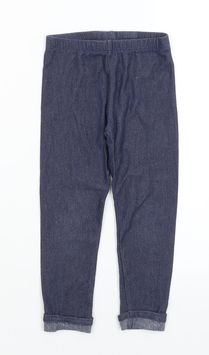 Flapdoodles Girls Blue   Capri Trousers Size 3 Years