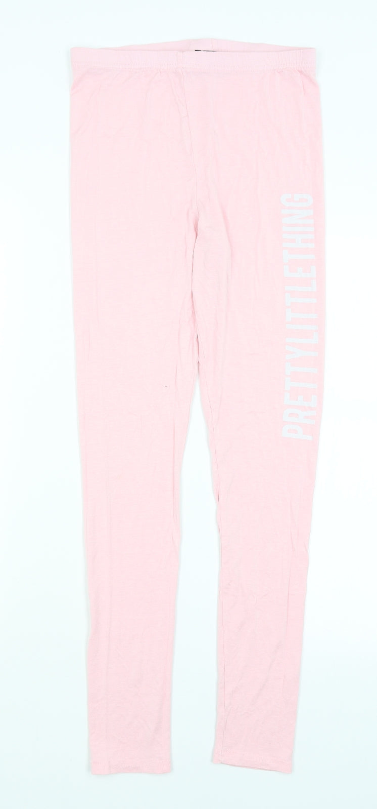 Pretty Little Thing Womens Pink   Capri Leggings Size 8 L27.5 in