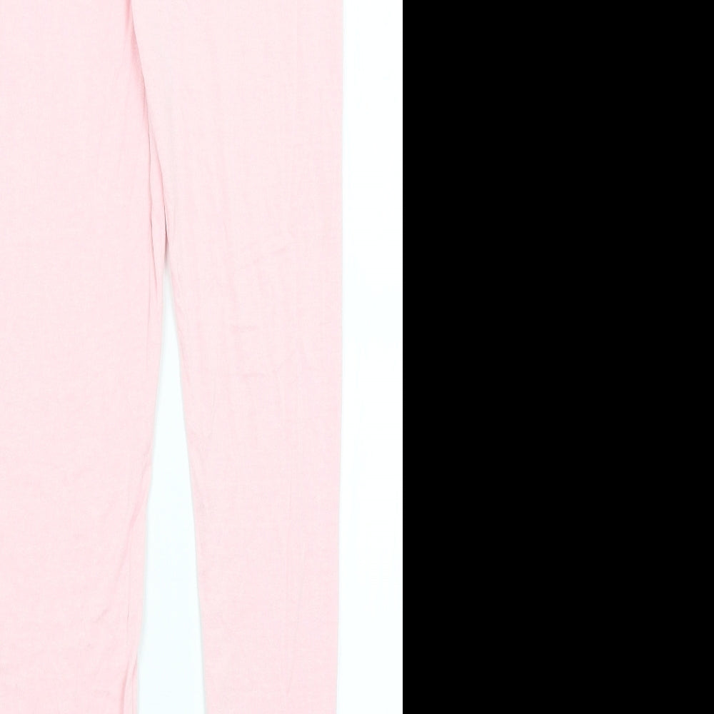 Pretty Little Thing Womens Pink   Capri Leggings Size 8 L27.5 in