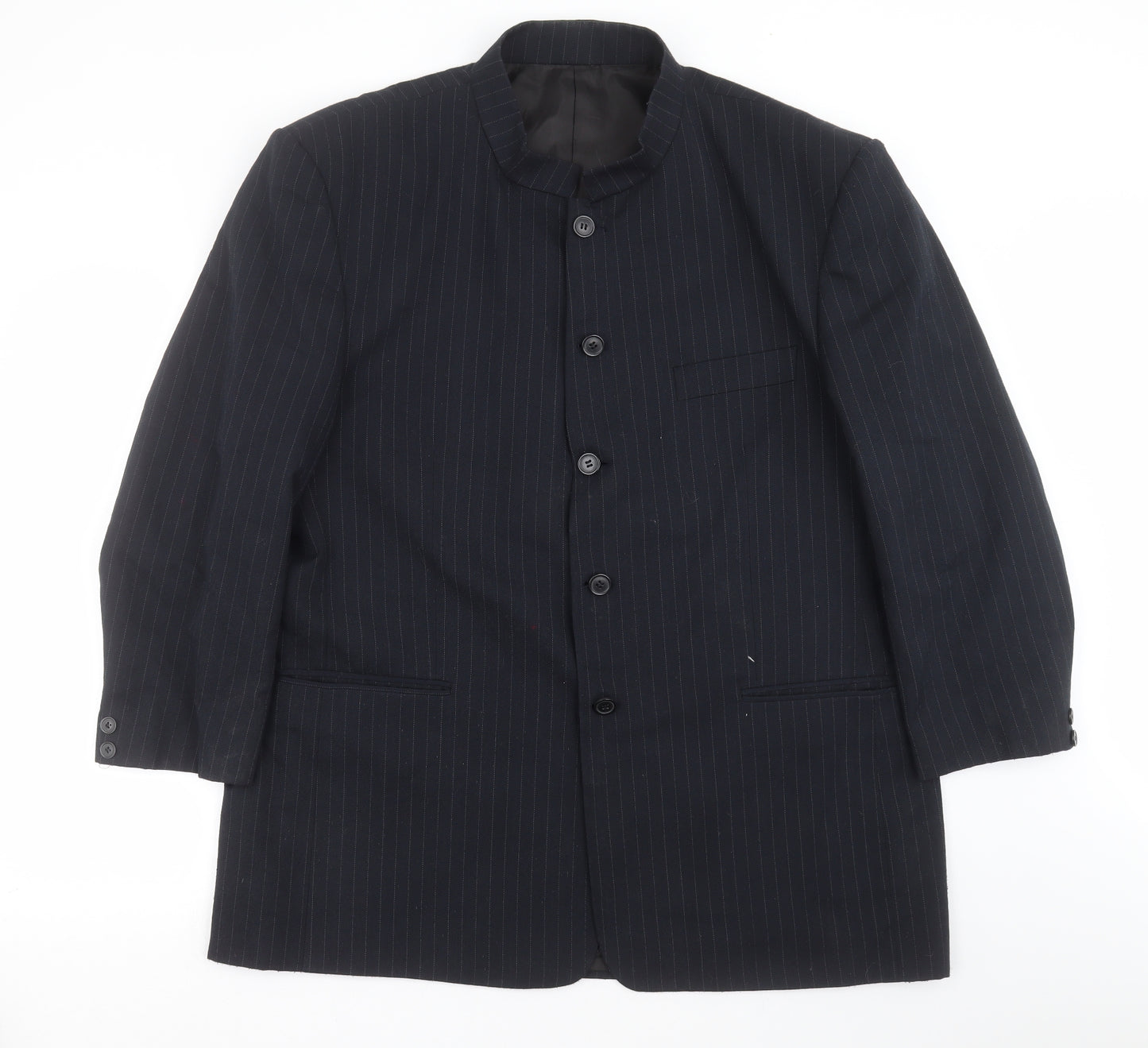 For Men Mens Blue Striped  Jacket Suit Jacket Size 46