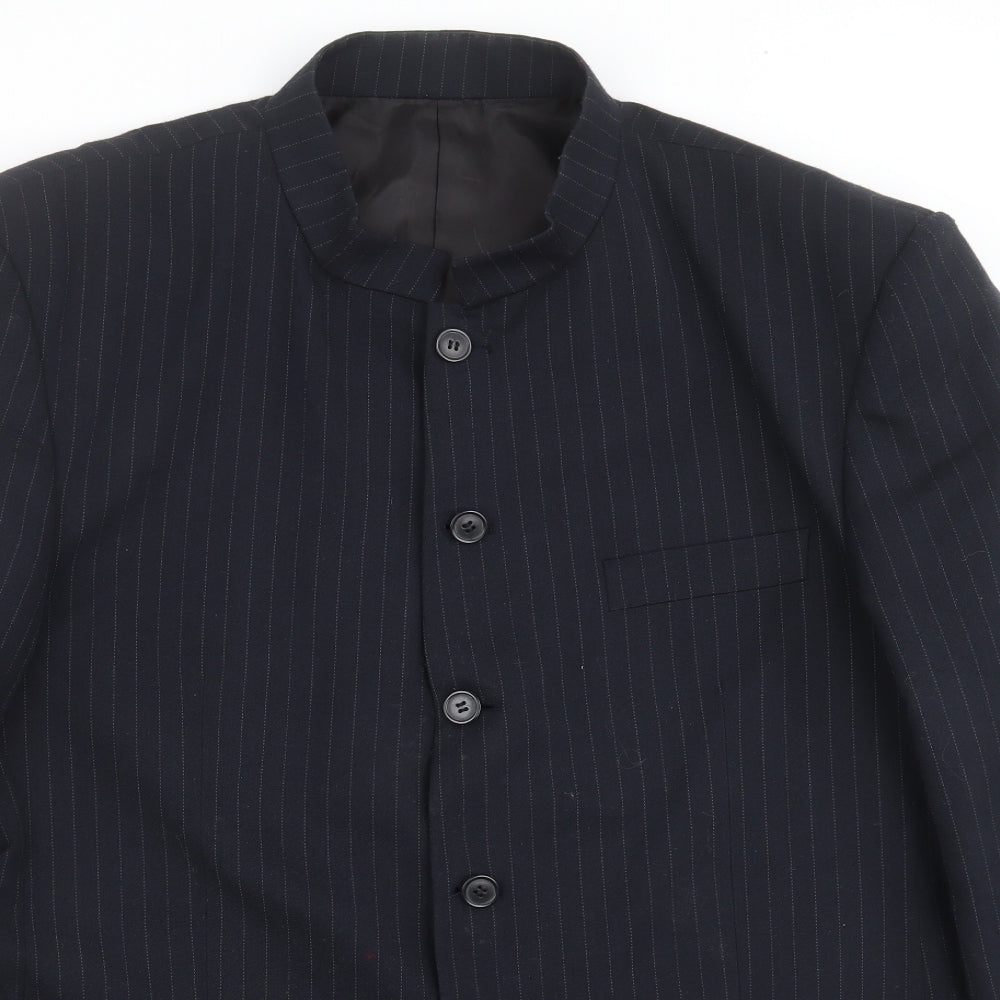 For Men Mens Blue Striped  Jacket Suit Jacket Size 46