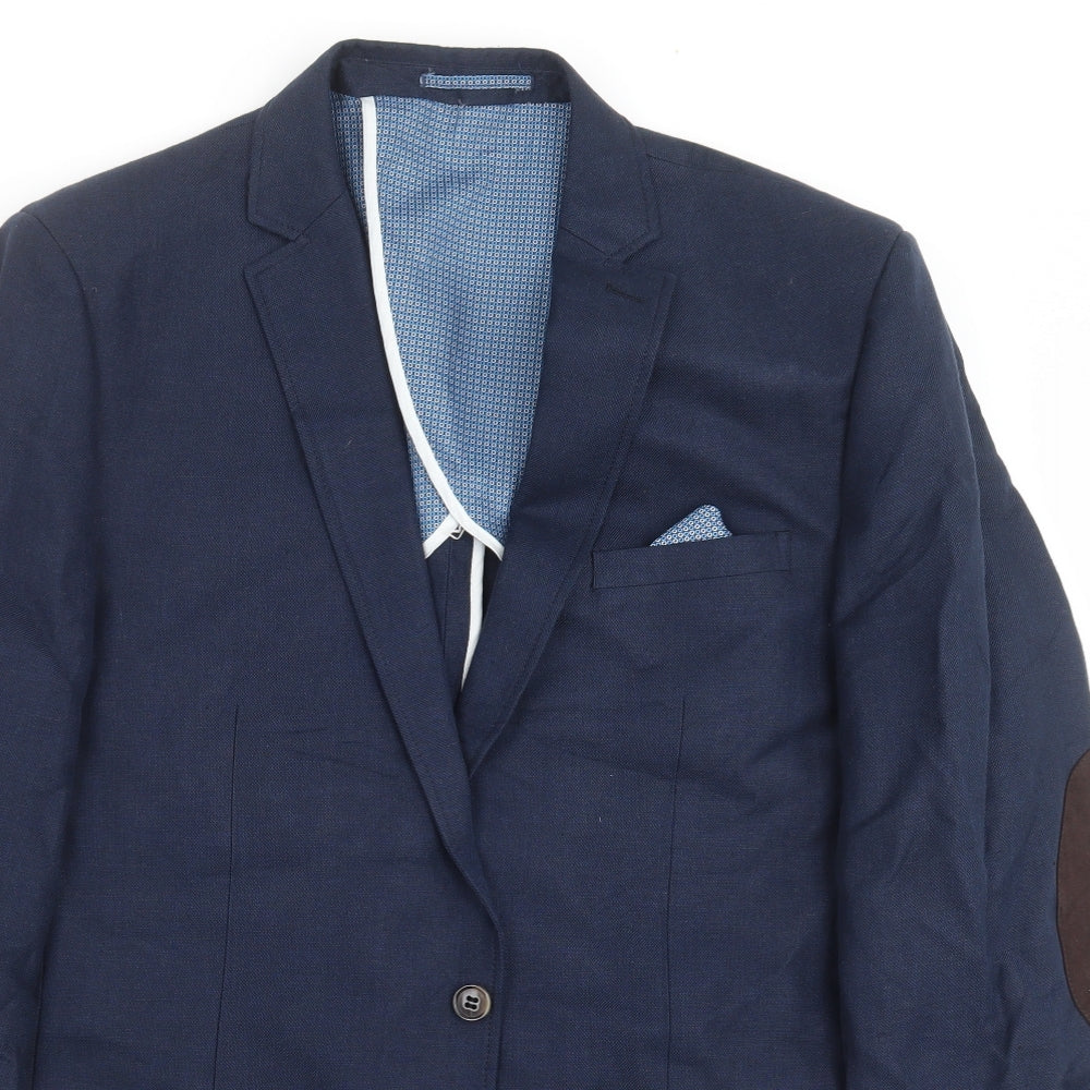 Blazer Mens Blue   Jacket Suit Jacket Size 44