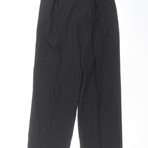 Preworn Boys Black Striped  Dress Pants Trousers Size 10 Years