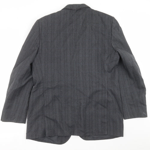 Dunn & Co Mens Grey Striped  Jacket Suit Jacket Size 42