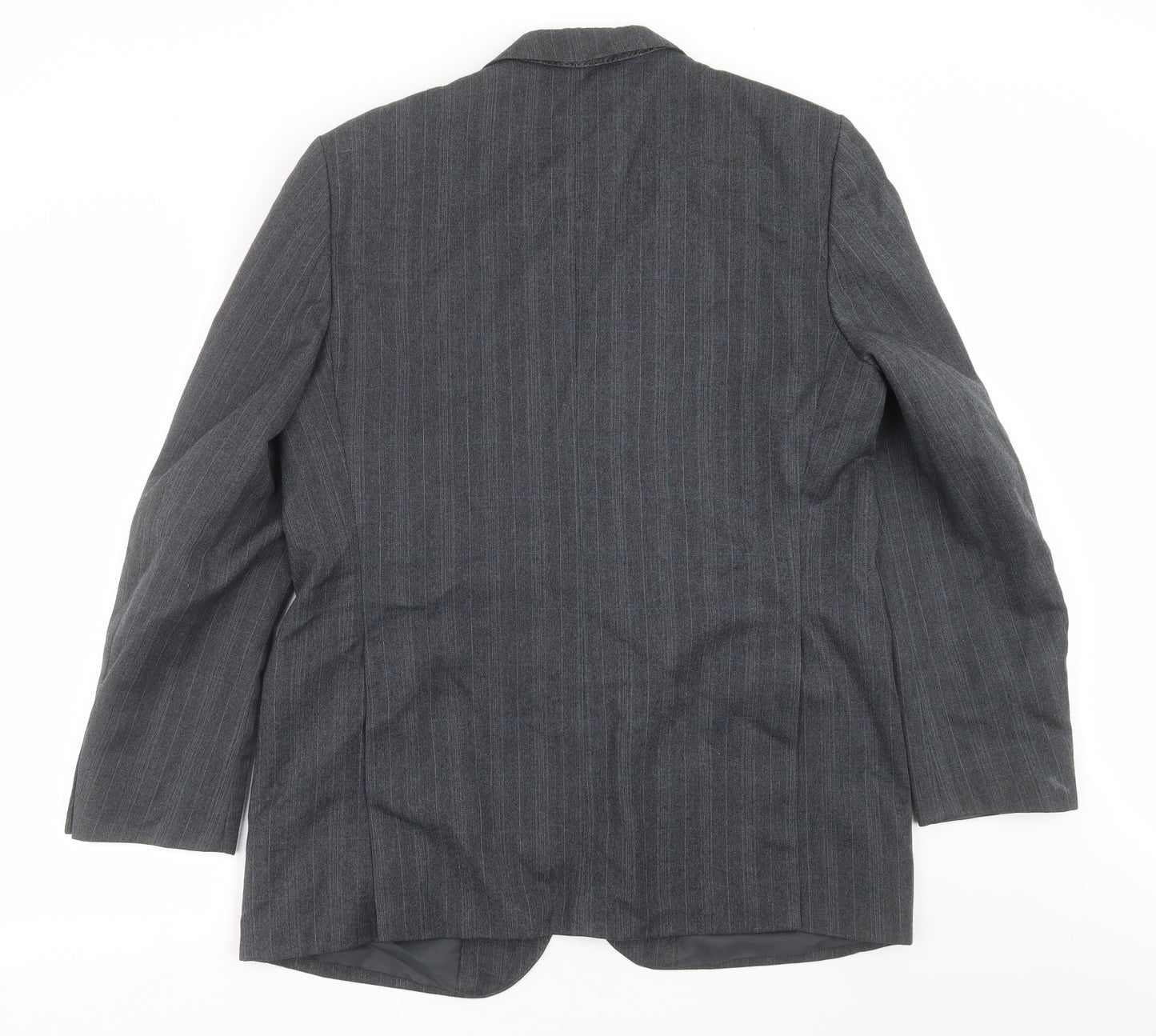 Dunn & Co Mens Grey Striped  Jacket Suit Jacket Size 42