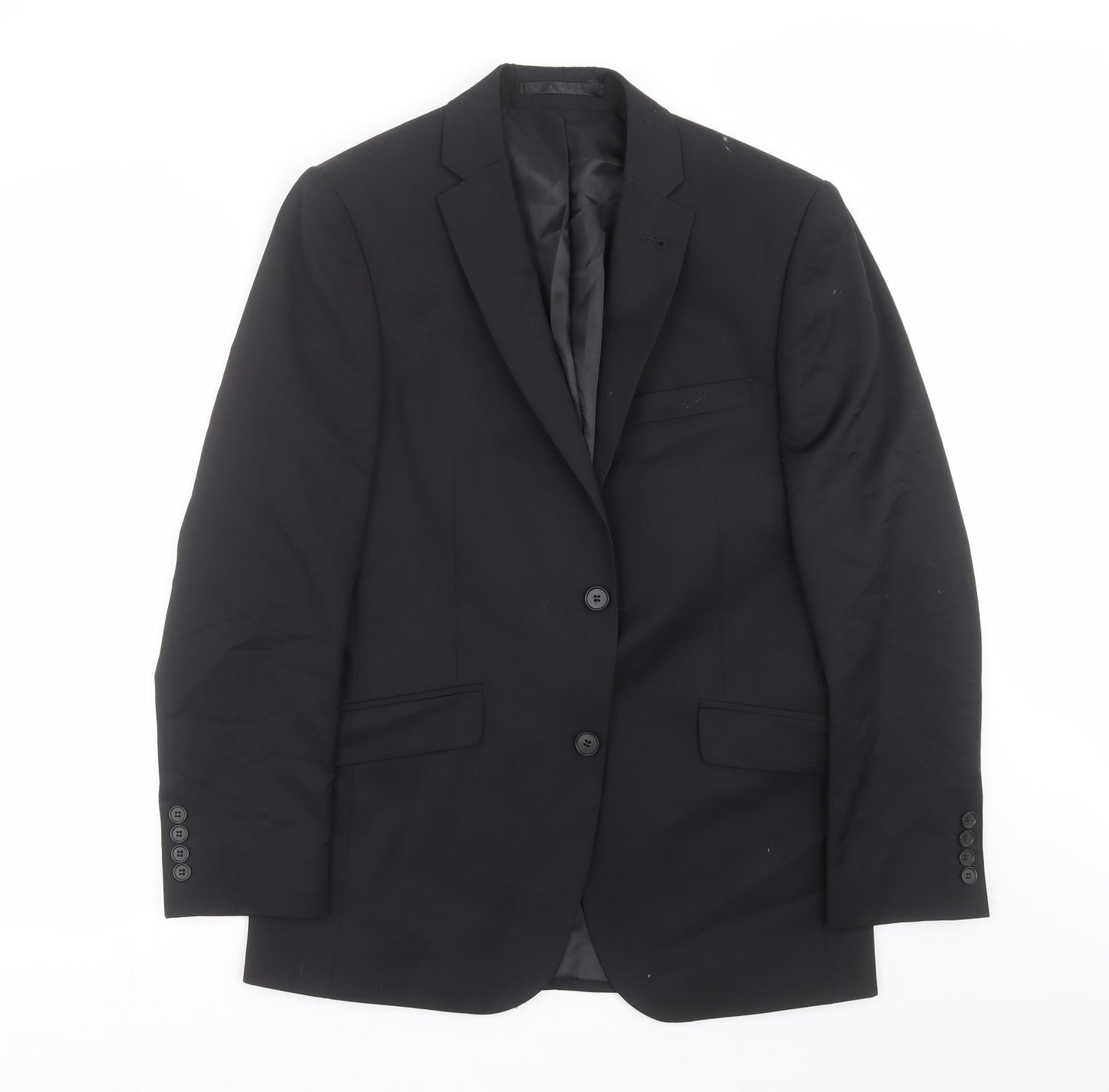 Racing Green Mens Black   Jacket Suit Jacket Size 38