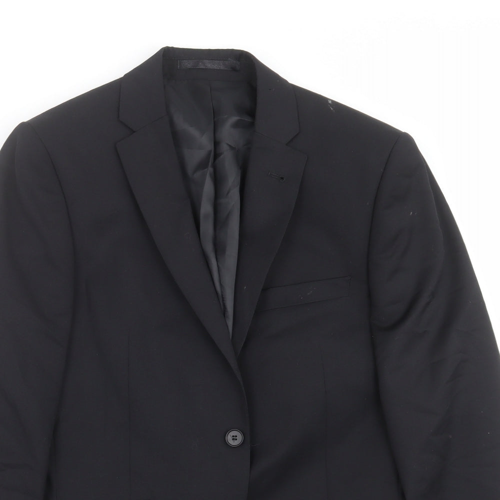 Racing Green Mens Black   Jacket Suit Jacket Size 38