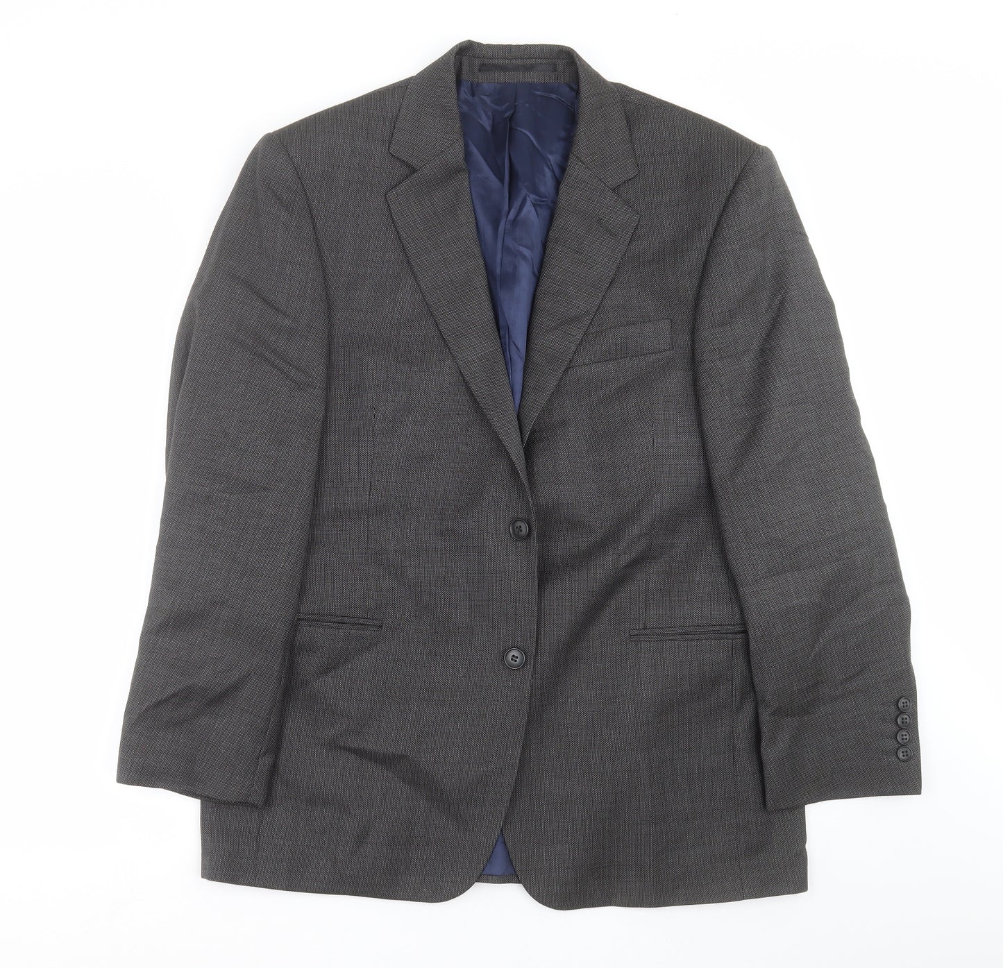 John Lewis Mens Grey Geometric  Jacket Suit Jacket Size 42