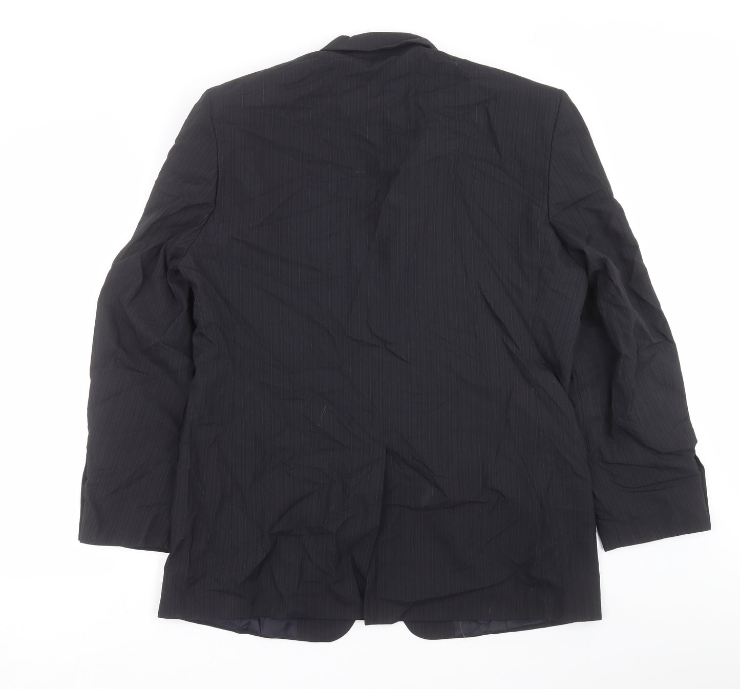 F&F Mens Black Striped  Jacket Suit Jacket Size 42