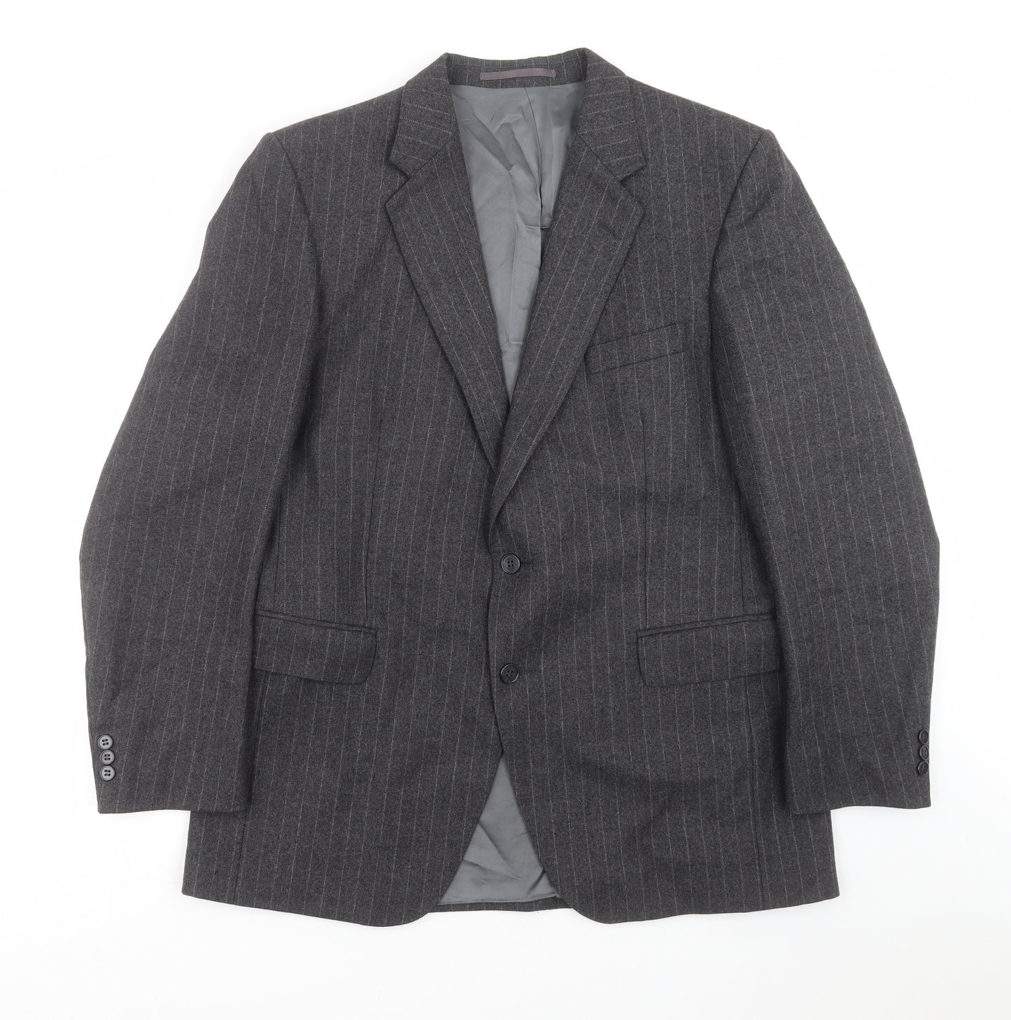 Burton Mens Grey Striped  Jacket Suit Jacket Size 42