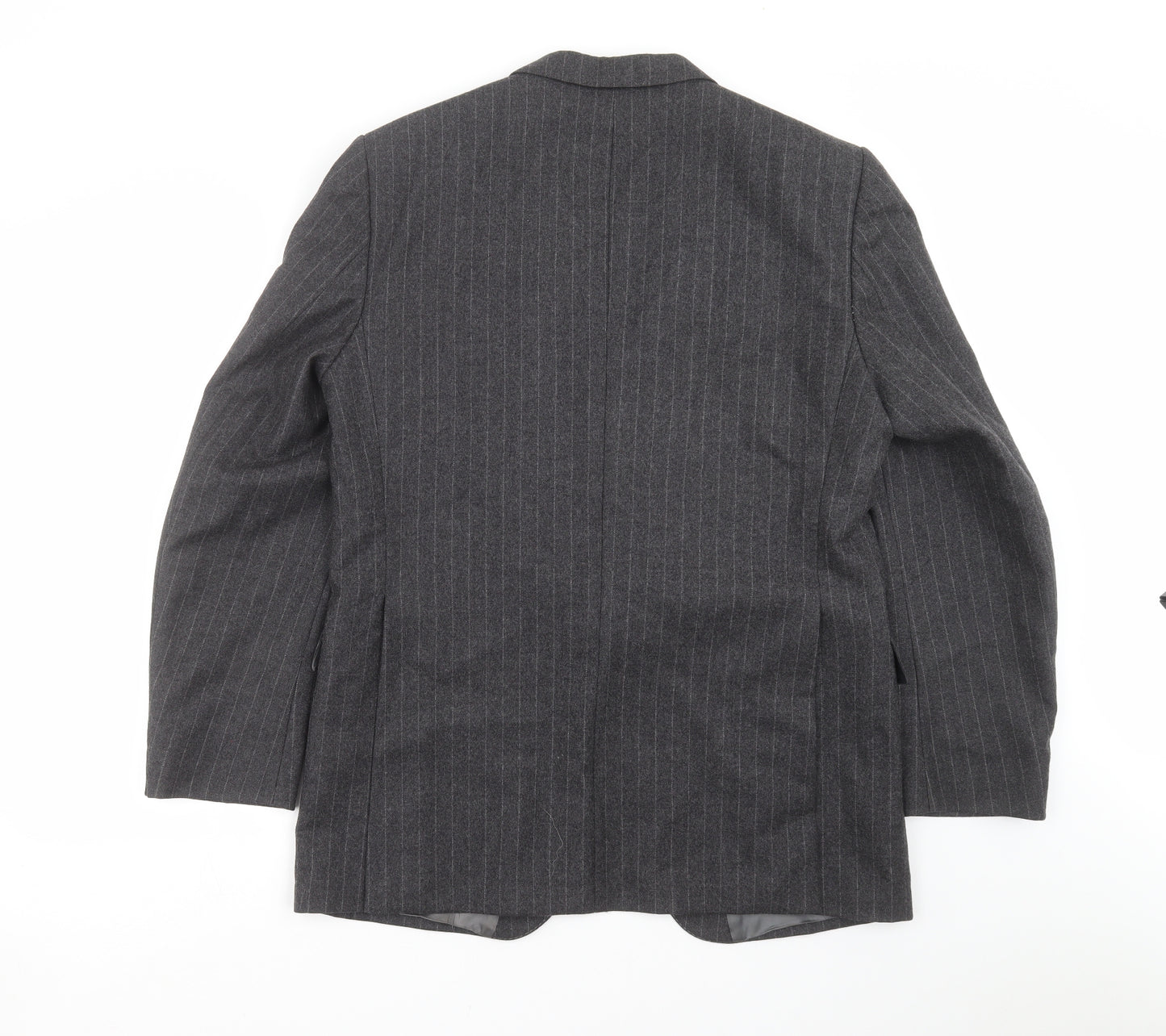Burton Mens Grey Striped  Jacket Suit Jacket Size 42