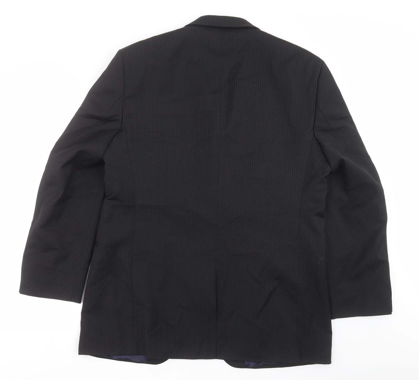 BHS Mens Black Striped  Jacket Suit Jacket Size 40
