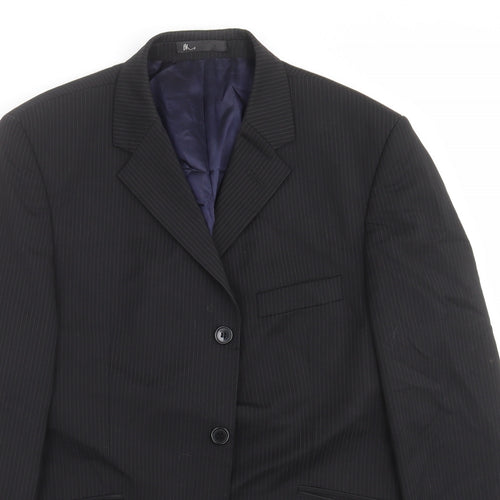 BHS Mens Black Striped  Jacket Suit Jacket Size 40