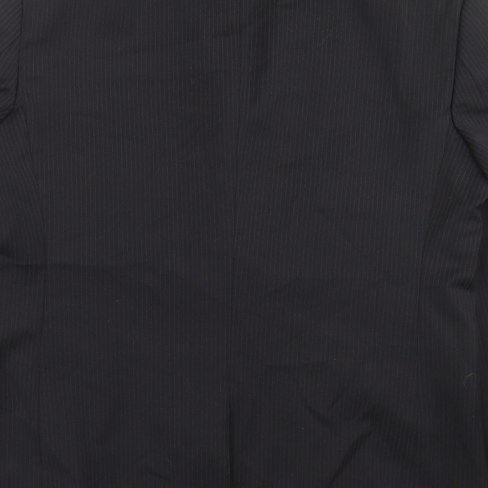 BHS Mens Black Striped  Jacket Suit Jacket Size 40