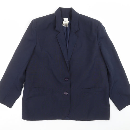 Citilites Womens Blue   Jacket Suit Jacket Size 18