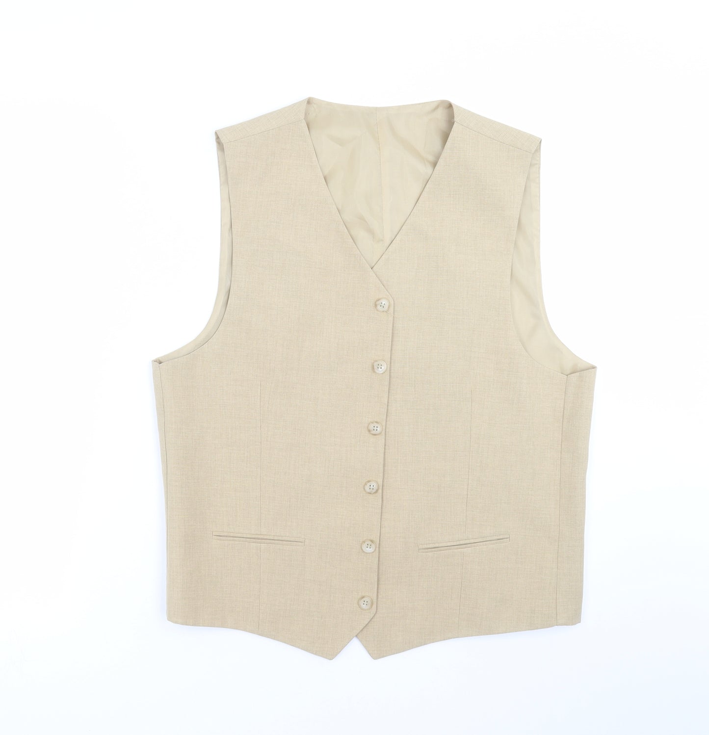 loro Mens Beige   Jacket Suit Waistcoat Size 38