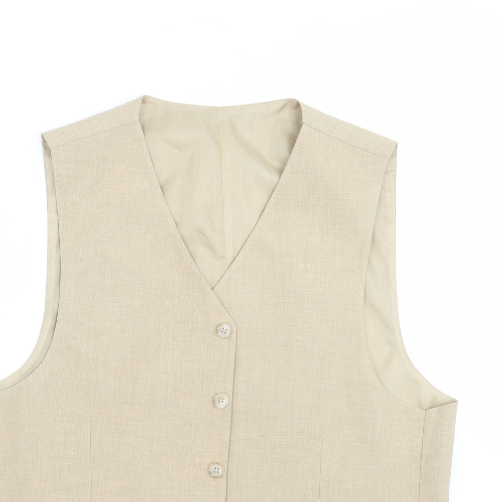 loro Mens Beige   Jacket Suit Waistcoat Size 38