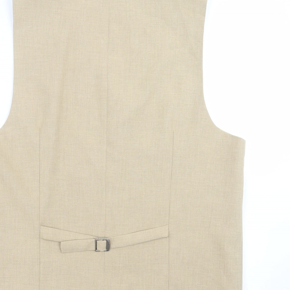 loro Mens Beige   Jacket Suit Waistcoat Size 38