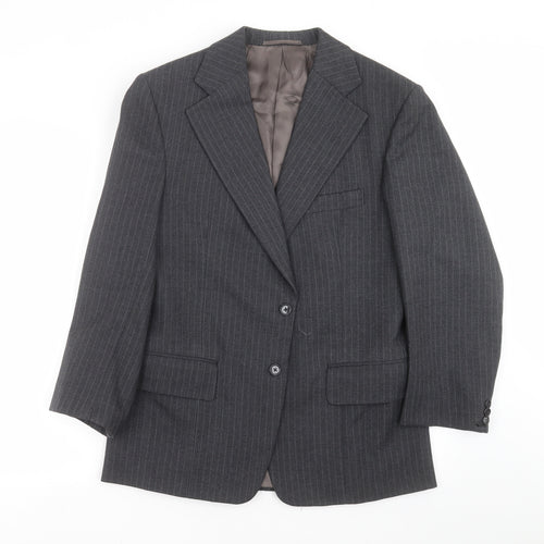 john atkinson Mens Grey Striped  Jacket Suit Jacket Size 38