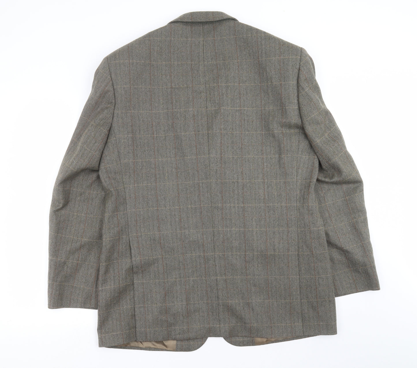 Marks and Spencer Mens Green Herringbone  Jacket Suit Jacket Size 42