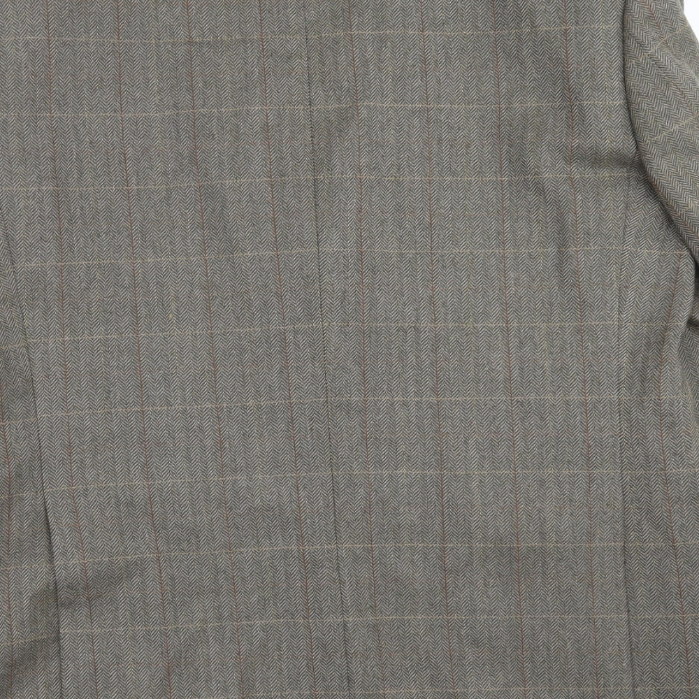Marks and Spencer Mens Green Herringbone  Jacket Suit Jacket Size 42