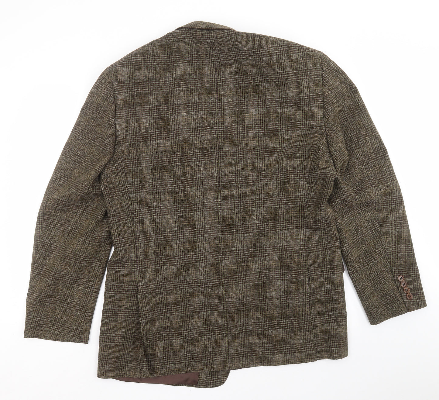 dunhill Mens Green Houndstooth  Jacket Suit Jacket Size 44