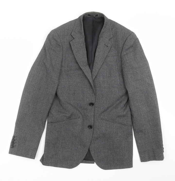 Cedar Wood State Mens Grey Jacket Suit Jacket Size 34