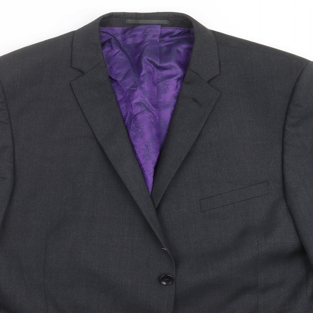 Berwin & Berwin Mens Grey   Jacket Suit Jacket Size 48