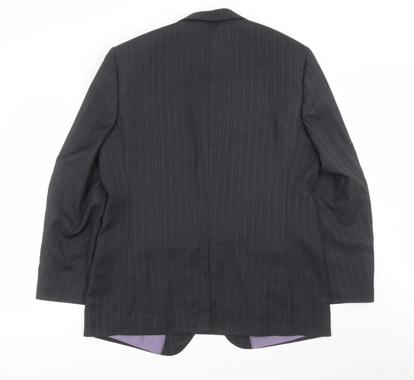 George Mens Grey Striped  Jacket Suit Jacket Size 42
