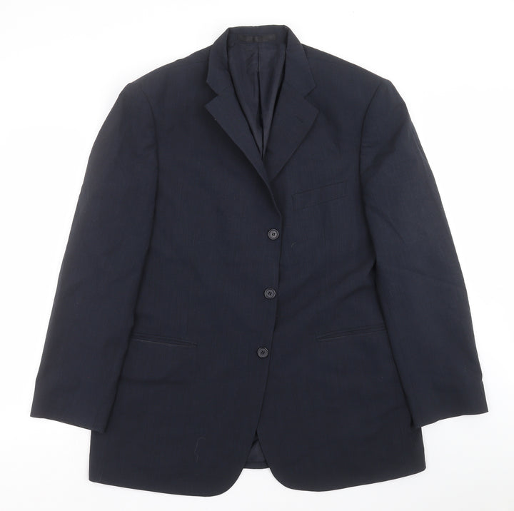Impressions Mens Blue   Jacket Suit Jacket Size 44