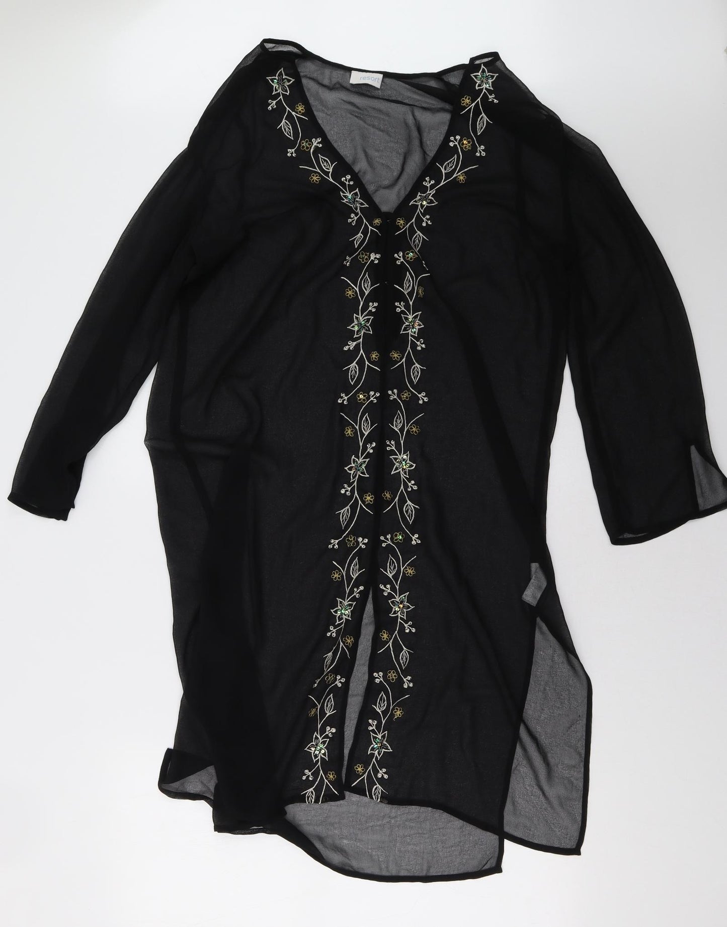 Resort Womens Black  Mesh A-Line  Size 14