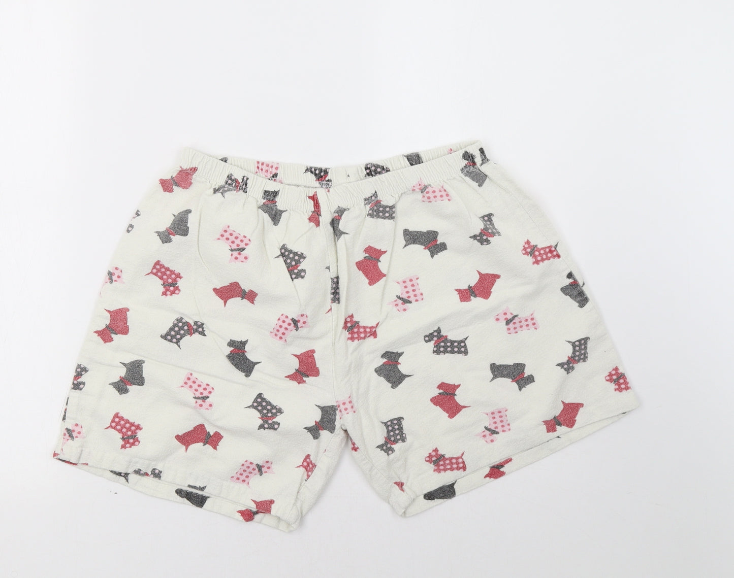 Preworn Womens White Polka Dot   Sleep Shorts Size 12